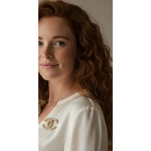 CHANEL Brushed Gold Twisted Crystal and Pearl Brooch 23A (CCXX009) - Picture 4 of 8